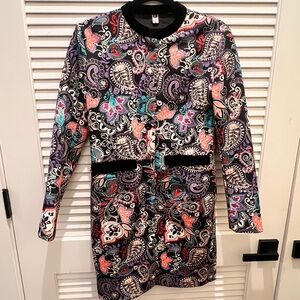 Vintage Rare Floral Paisley Long Sleeve dress/coat